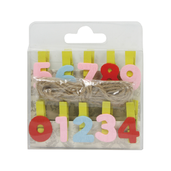 NUMBER WOODEN PEGS