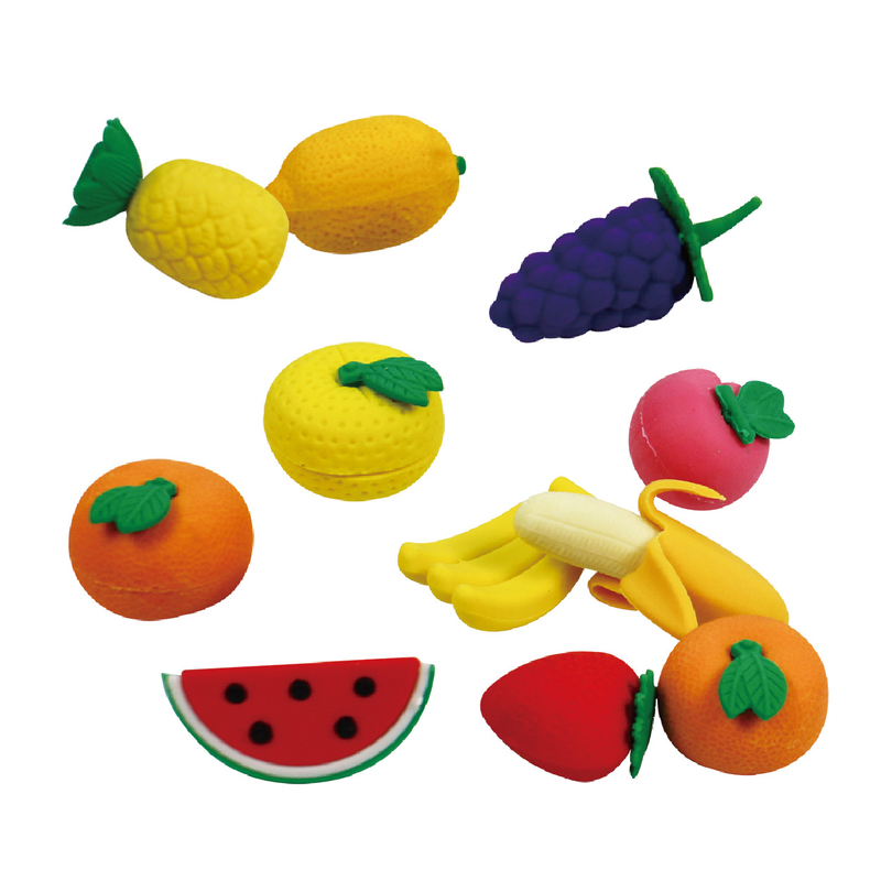 3D fruit accessary erasers