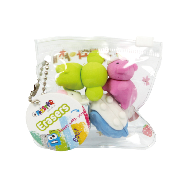 3D animal shaped erasers