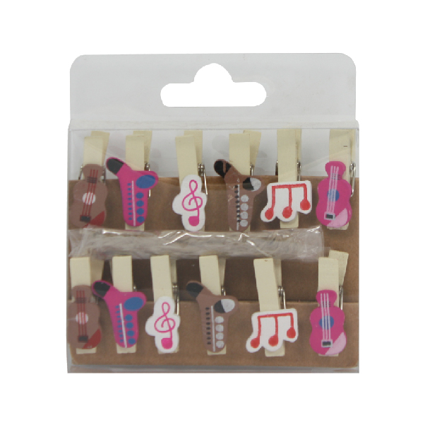 MUSIC NOTATION WOODEN PEGS