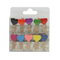 SOLID COLOR HEART WOODEN PEGS